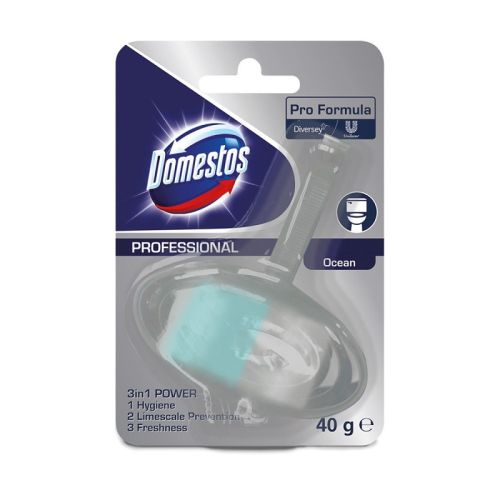 Ароматизатор за WC Domestos Diversey Ocean, кошничка с блокче 3 в 1,40 г — Joya.bg