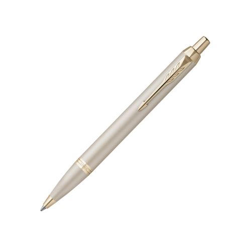 Автоматична химикалка PARKER IM Prof Monochrome Champagne, метално тяло и клип, синя 1