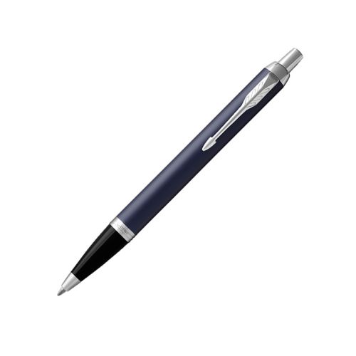 Автоматична химикалка PARKER Royal IM Matte Blue CT, месингово тяло, хромиран клип, синя 1
