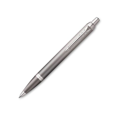 Автоматична химикалка PARKER Royal IM Rituals Grey CT, стоманено тяло, хромиран клип, синя 1