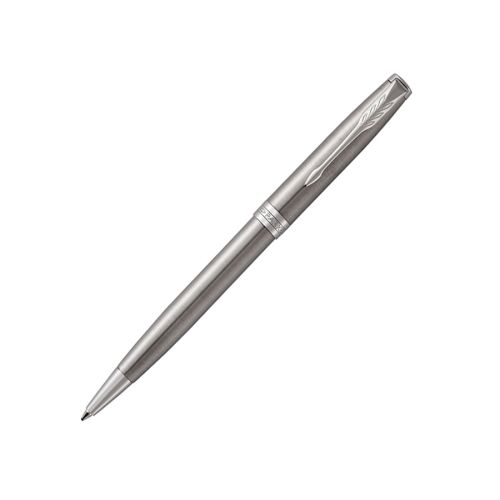 Автоматична химикалка PARKER Royal Sonnet St. Steel СТ, стоманено тяло, хромиран клип, черна 1
