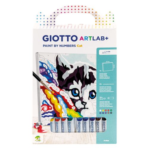 Комплект за рисуване по номера GIOTTO ArtLab+ "Котка" (Cat), с подрамка, 21х35 см