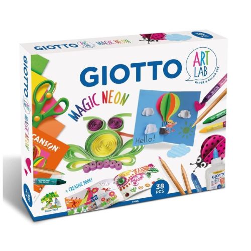 Творчески комплект GIOTTO Art Lab Magic Neon, за 3D картички и квилинг, 39 части