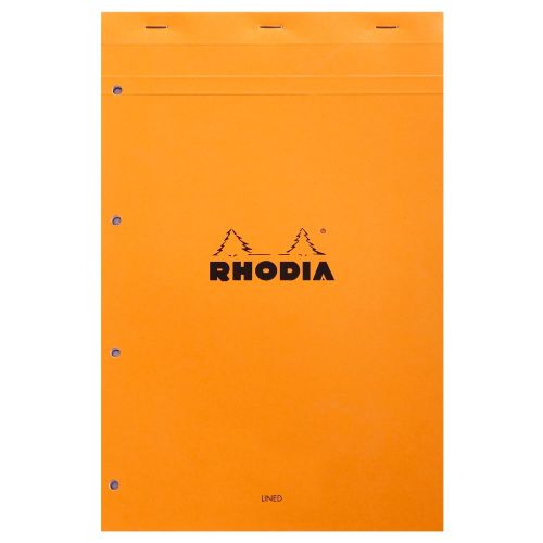 Пад с телчета RHODIA ORANGE №20, А4+, 80 л., редове, микроперф., 4 дупки, хартия Clairefontaine 80 г