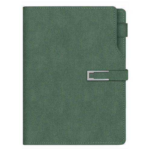 Бележник LASTVA Detroit, B5, 112 л., линиран шамоа офсет 80 гр, термо PU корици, с магнит, зелен — Joya.bg