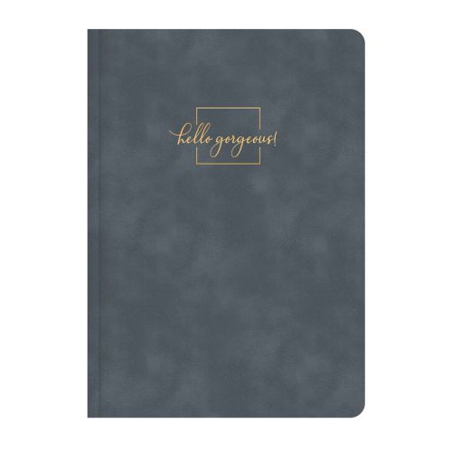 Бележник LASTVA Flock, A5, 104 л., линиран шамоа офсет 80 г, термо корица плюш, гълъбовосин — Joya.bg 1