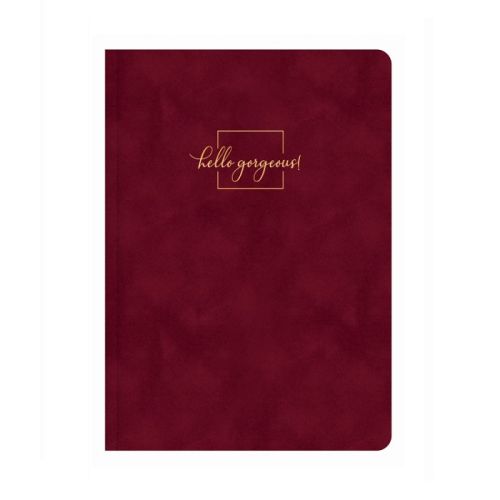 Бележник LASTVA Flock, A5, 104 л., линиран шамоа офсет 80 г, термо корица плюш, тъмночервен — Joya.bg