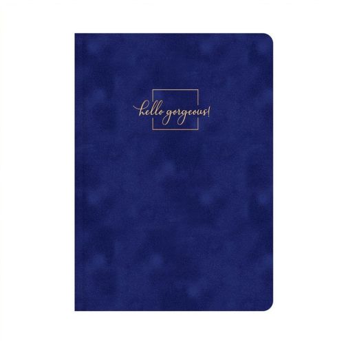 Бележник LASTVA Flock, A5, 104 л., линиран шамоа офсет 80 г, термо корица плюш, тъмносин — Joya.bg 1