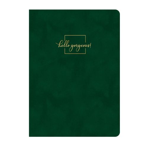 Бележник LASTVA Flock, A5, 104 л., линиран шамоа офсет 80 г, термо корица плюш, тъмнозелен — Joya.bg 1