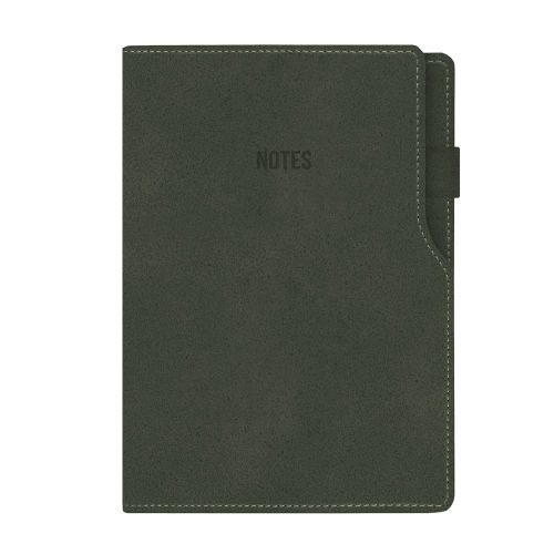 Бележник LASTVA Nomad, A5, 104 л., линиран шамоа офсет 80 г, термо PU корица, зелен — Joya.bg 1