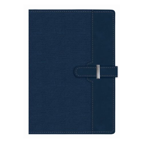 Бележник с катарама LASTVA Prisma, B5, 112 л., линиран шамоа офсет 80 г, термо PU корица, син — Joya.bg 1