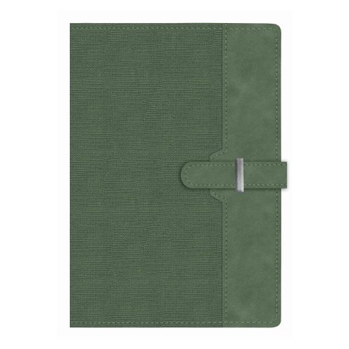 Бележник с катарама LASTVA Prisma, B5, 112 л., линиран шамоа офсет 80 г, термо PU корица, зелен — Joya.bg 1