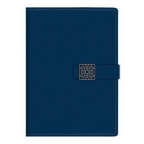 Бележник с копче LASTVA Carmen, B5, 112 л., линиран шамоа офсет 80 г, термо PU корица, тъмносин — Joya.bg 1