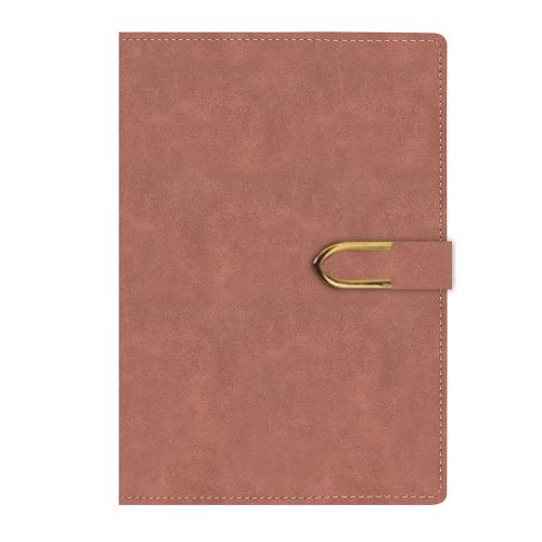 Бележник с копче LASTVA Verdi, A5, 104 л., линиран шамоа офсет 80 г, термо PU корица, розов — Joya.bg 1