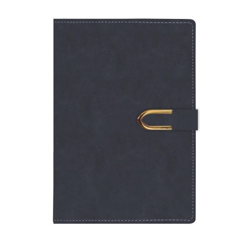 Бележник с копче LASTVA Verdi, A5, 104 л., линиран шамоа офсет 80 г, термо PU корица, син — Joya.bg 1