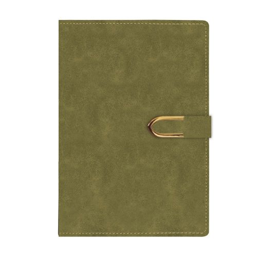 Бележник с копче LASTVA Verdi, A5, 104 л., линиран шамоа офсет 80 г, термо PU корица, зелен — Joya.bg 1