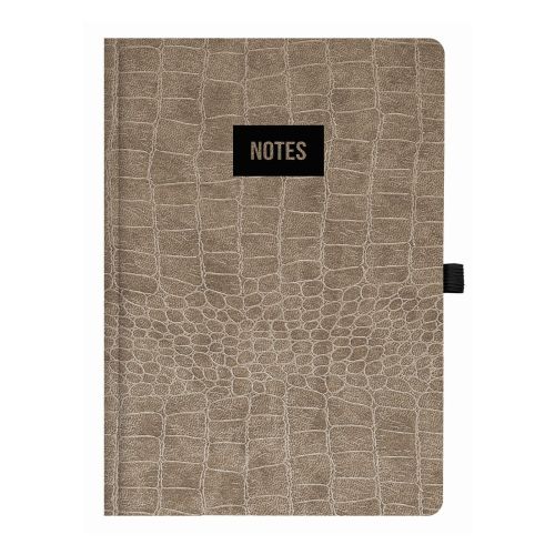 Бележник с ластик LASTVA Croco, A5, 96 л., линиран офсет 80 г, луксозна картонена корица, кафяв — Joya.bg 1