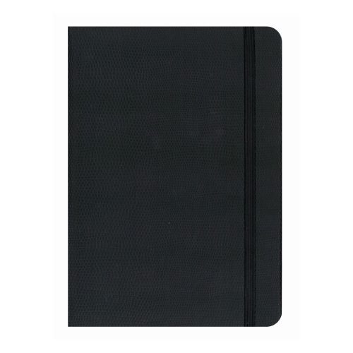 Бележник с ластик LASTVA Play, A5, 96 л., линиран офсет 80 г, термо PU корица, черен — Joya.bg