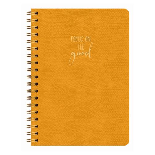 Бележник със спирала LASTVA Palermo, B5, 90 л., линиран шамоа офсет 80 г, термо PU корица, оранжев — Joya.bg