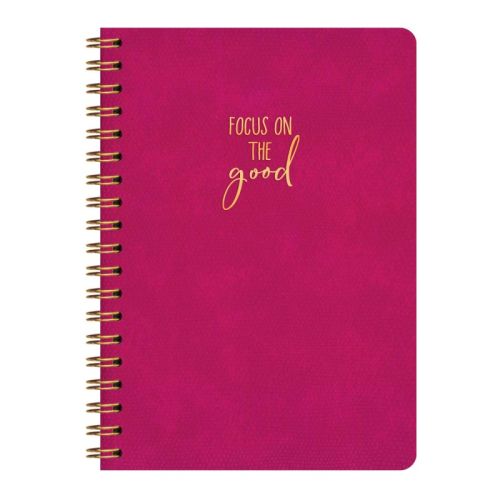 Бележник със спирала LASTVA Palermo, B5, 90 л., линиран шамоа офсет 80 г, термо PU корица, цикламен — Joya.bg