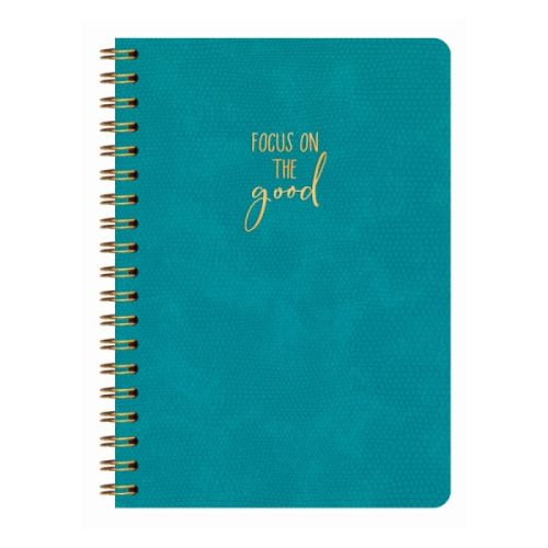 Бележник със спирала LASTVA Palermo, B5, 90 л., линиран шамоа офсет 80 г, термо PU корица, тюркоаз — Joya.bg