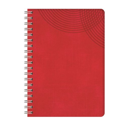 Бележник със спирала LASTVA Toledo, B5, 90 л., линиран офсет 80 г, термо PU корица, червен — Joya.bg 1