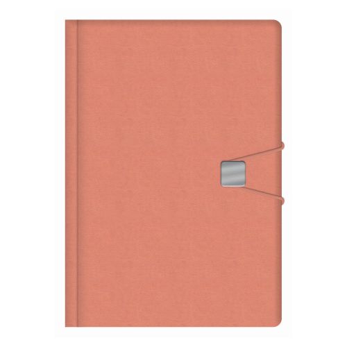 Бележник със закопчаване LASTVA Spark, A5, 104 л., линиран шамоа офсет 80 г, термо PU корица, корал — Joya.bg 1
