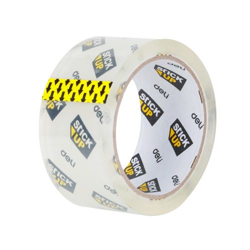 Безшумна опаковъчна лента Deli Stick Up E37661, акрилна, прозрачна, 48 mic, 48 мм x 60 м 1