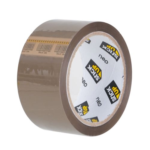 Безшумна опаковъчна лента Deli Stick Up E37700, акрилна, кафява, 50 mic, 48 мм х 50 м — Joya.bg 1