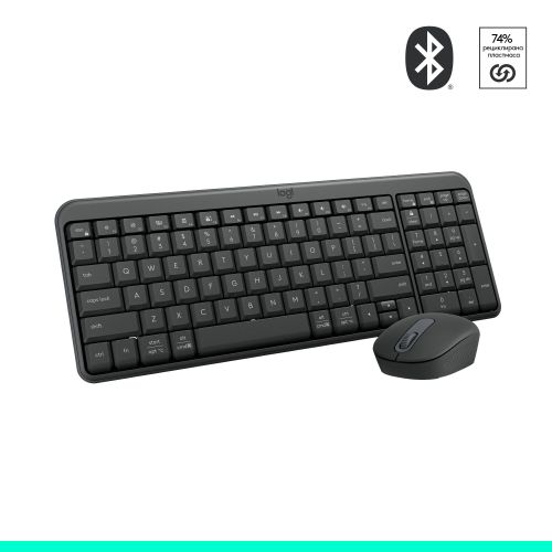 Безжичен комплект клавиатура и мишка Logitech MK250, USB, кирилизирана, графитена 1