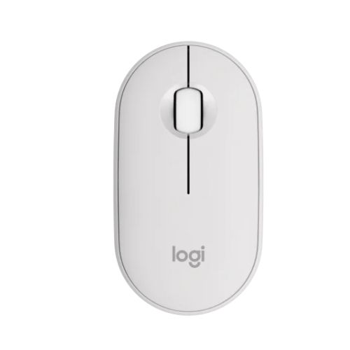 Безжична мишка Logitech Pebble M350s, с Bluetooth, 1000 dpi, 3 бутона, бяла 1