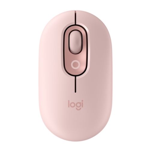 Безжична мишка Logitech POP with emoji, с Bluetooth, 1000-4000 dpi, 4 бутона, розова 1