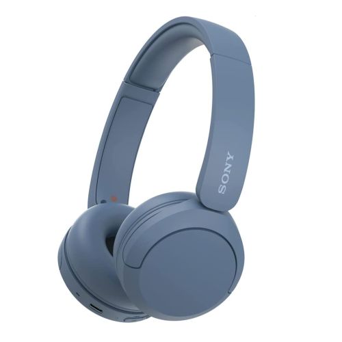Безжични слушалки Sony WH-CH520, с вграден микрофон, Bluetooth 5.2/USB-C, сини 1