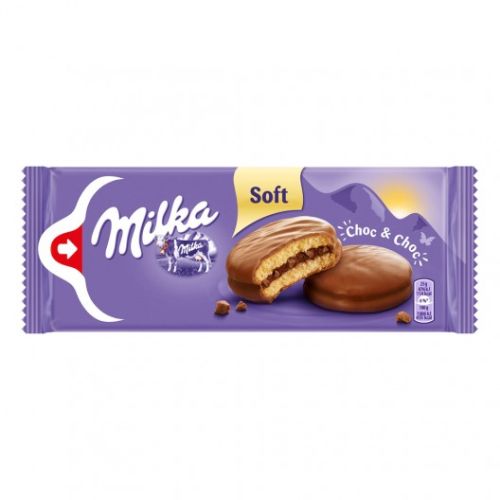 Бисквити Milka Choc &amp; Choc, с шоколадов пълнеж, 150 г — Joya.bg