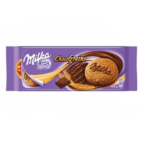 Бисквити Milka Choco Grain, с шоколад , пълнозърнести, 126 г — Joya.bg