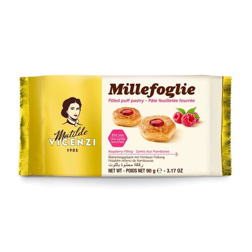 Бисквити MILLEFOGLIE, с малинов крем, 90 г — Joya.bg