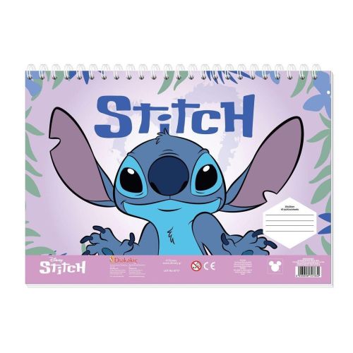Блок за рисуване STITCH, 230х330 мм, 70 г/кв.м, 40 л., шаблони, 2 стр. за оцветяване, стикери — Joya.bg 1