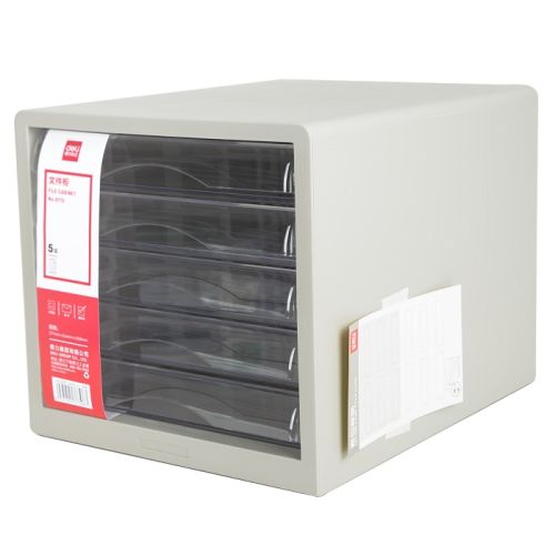 Бокс с 4 чекмеджета Deli Simpli, 275x340x260 мм, PP+ GPPS, сив — Joya.bg 1