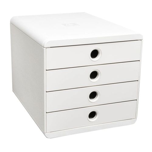 Бокс с 4 чекмеджета EXACOMPTA AutentiK POP-BOX PLUS, 347x278x267 мм, Polystyrene, бял 1