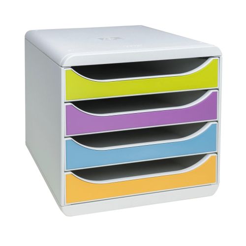 Бокс с 4 чекмеджета EXACOMPTA Pop&#039;Nco, 347x278x267 мм, Polystyrene, 4 цвята 1