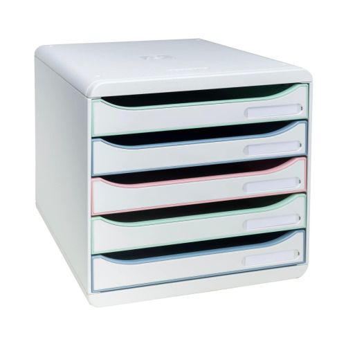 Бокс с 5 чекмеджета EXACOMPTA AutentiK BIG-BOX PLUS, 347x278x271 мм, Polystyrene, 5 цвята 1