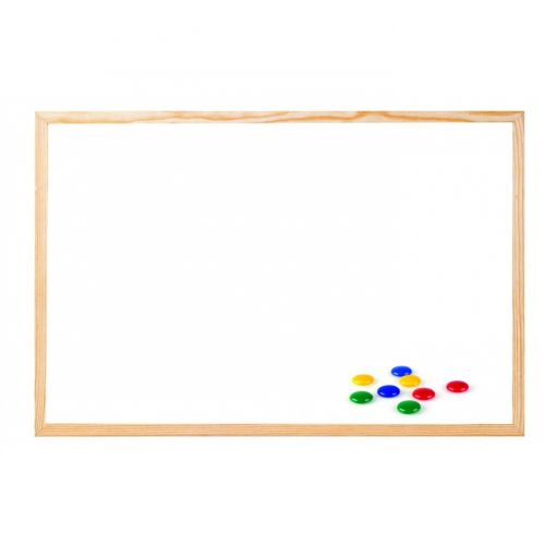 Бяла магнитна дъска Bi-Office Essential, 900x600 мм, дървена рамка — Joya.bg