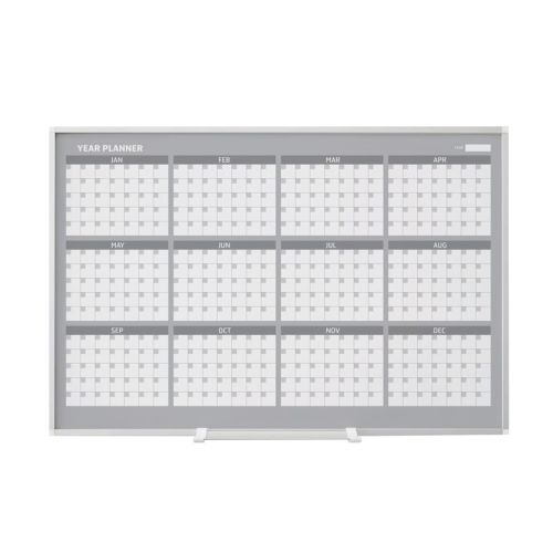 Бяла магнитна дъска Bi-Office, годишен планер, 900x600 мм — Joya.bg 1