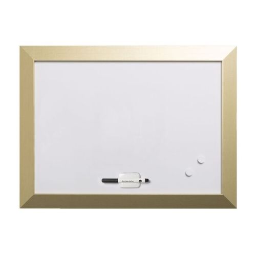 Бяла магнитна дъска Bi-Office KAMASHI Gold, 900х600 мм, златиста широкопрофилна рамка — Joya.bg 1