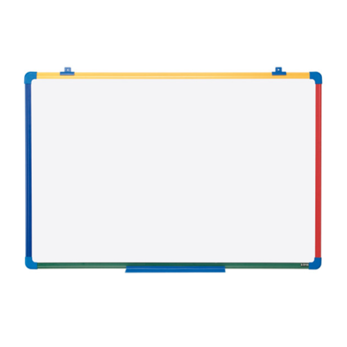 Бяла магнитна дъска Bi-Office Schoolmate, 600х450 мм, цветна PP рамка — Joya.bg
