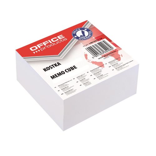 Бяло кубче OFFICE PRODUCTS, 85х85 мм, 400 л, офсет, подлепено, фолирано — Joya.bg