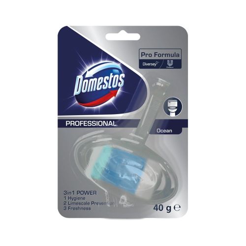 Ароматизатор за WC Domestos Diversey Ocean, кошничка с блокче 3 в 1,40 г