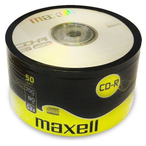 CD-R Maxell, 700MB, 52x, опаковка от 50 бр. — Joya.bg