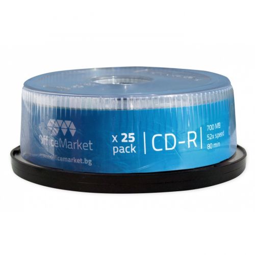 CD-R OfficeMarket 700MB, 52x, шпиндел 25 бр. — Joya.bg