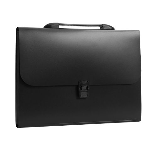 Чанта за документи Deli HubFolio, EB403-BK, 13 отделения и индекси, PP, черна 1